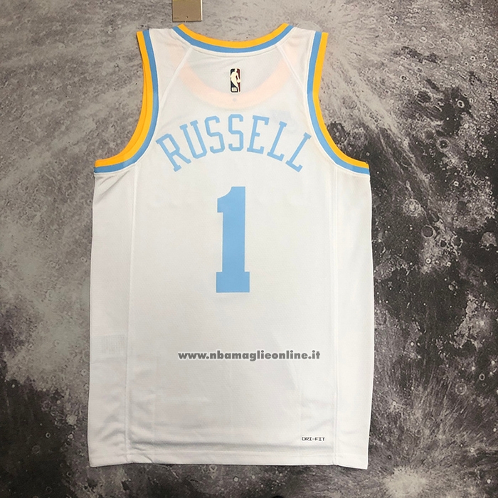 Maglia Los Angeles Lakers D'angelo Russell #1 Classic 2022-23 Bianco